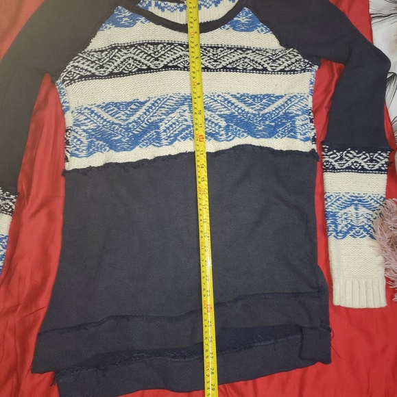 Free People Blue White Nordic Sweater - Picture 9 of 10